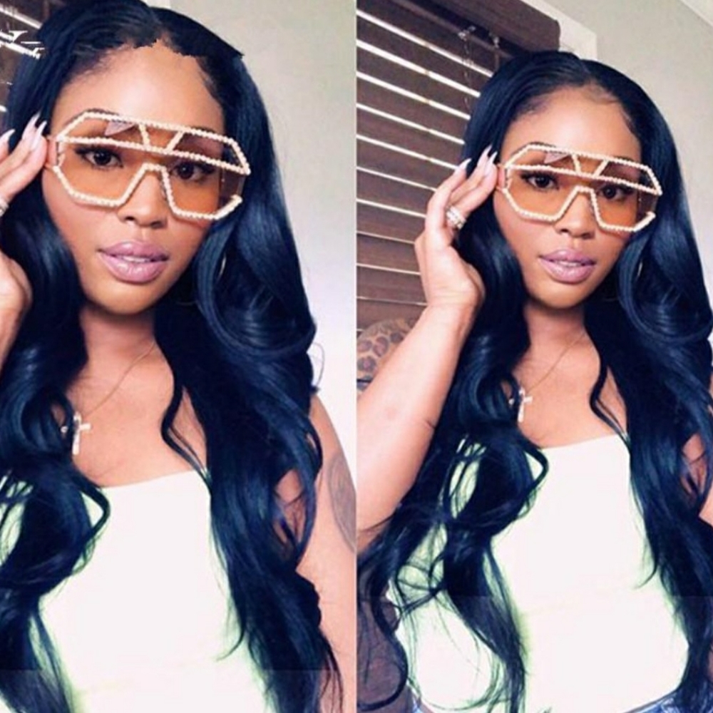 ICYY RHINESTONE SQUARE SUNGLASSES